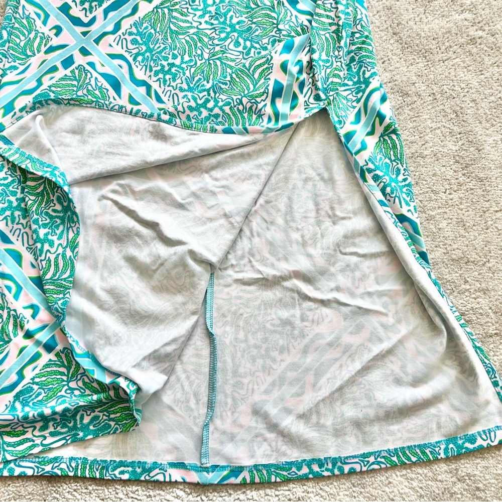 LILLY PULITZER Bingham Halter Midi Dress Prism Blue Size Medium Preppy Chic - Picture 4 of 9